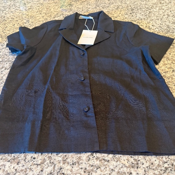 NWT Everlane The Notch Shirt in Linen Black - XS - Picture 1 of 6